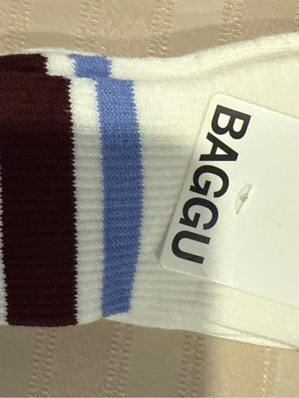 BUNDLE SET OF (2) BAGGU SOCKS SMILEY & STRIPE